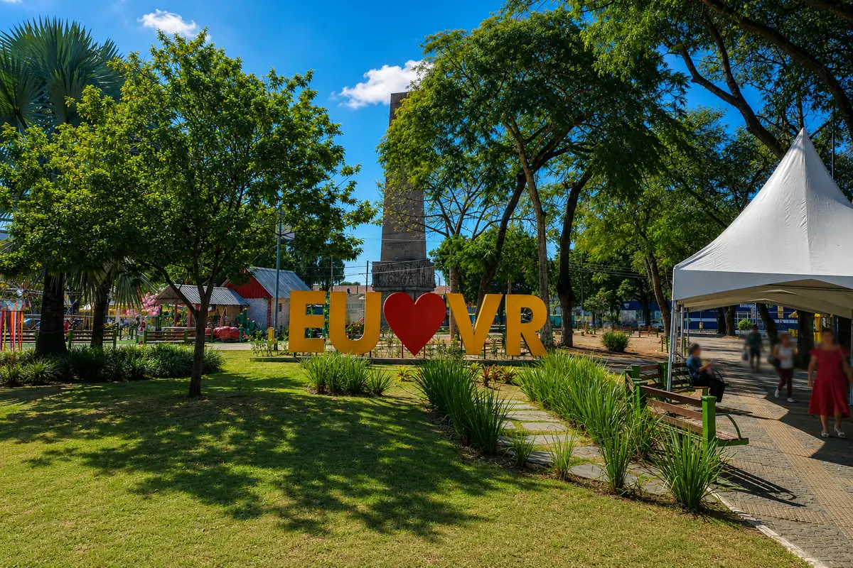 Praça Brasil no bairro Vila Santa Cecília em Volta redonda